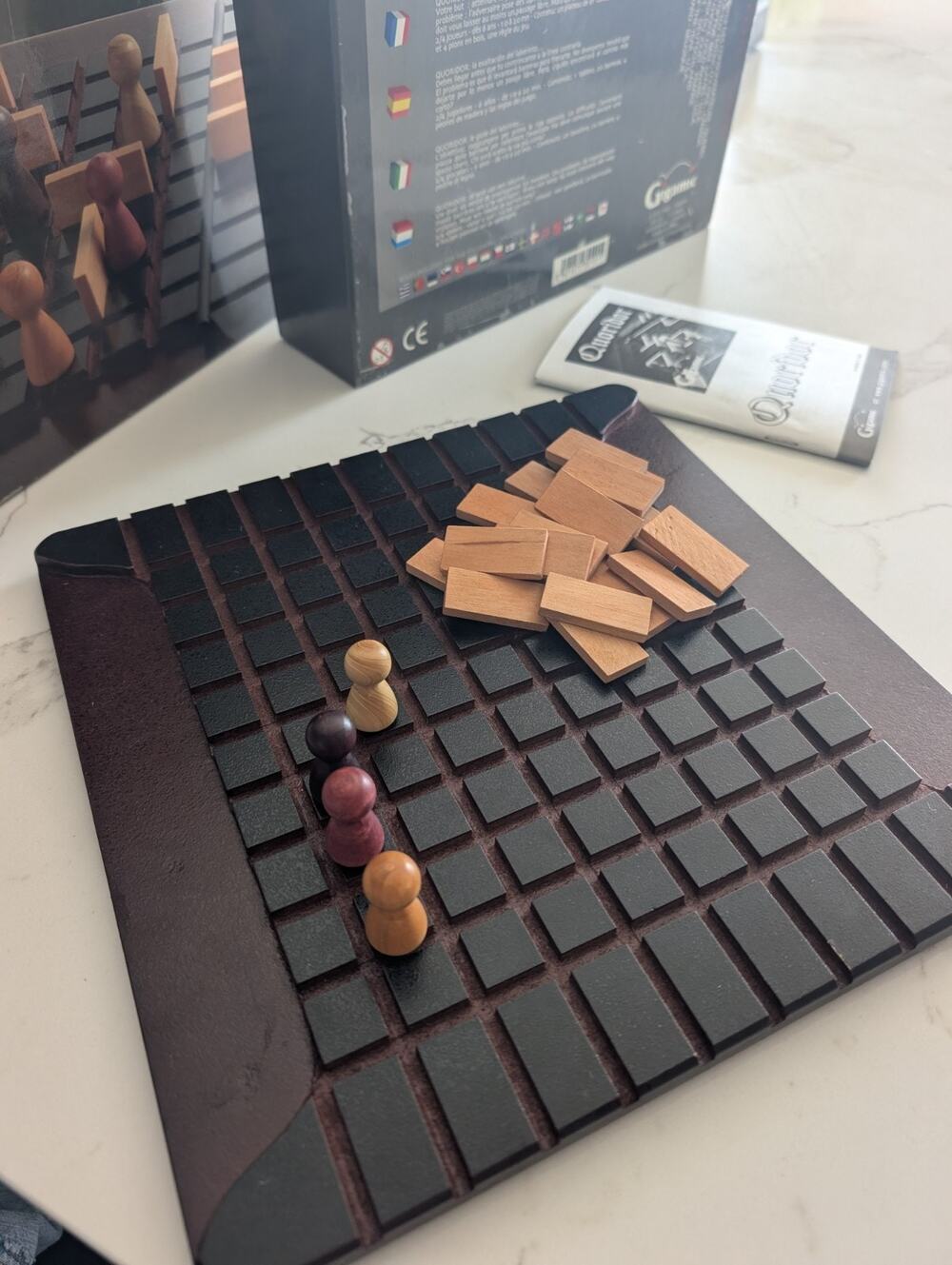 Quoridor Board Game Gigamic Wood Strategy Abstract Maze Game Complete Vintage